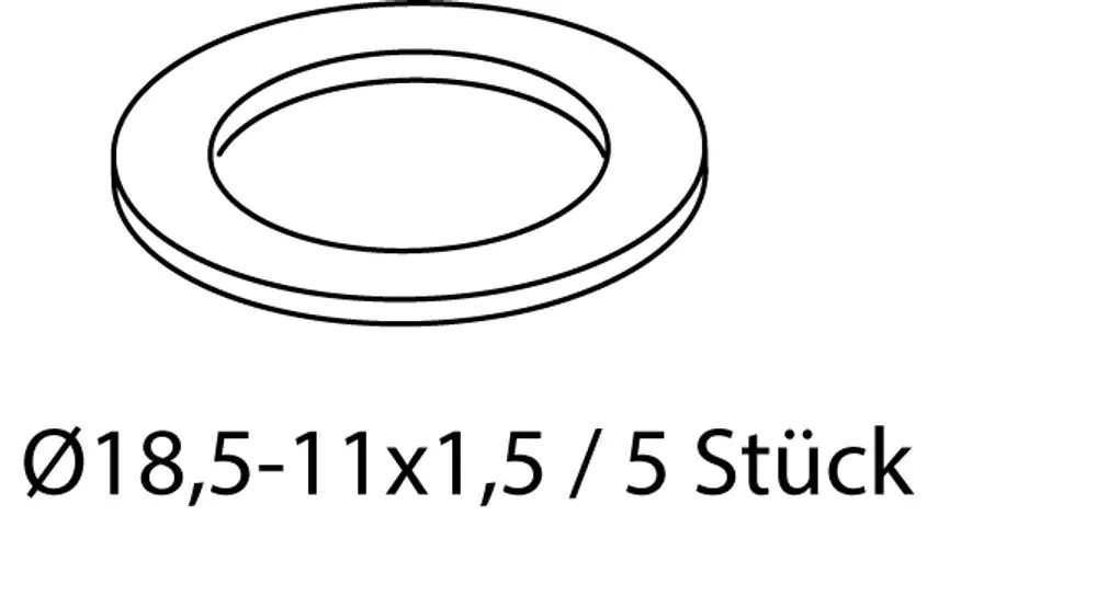 Fiberring von Ideal Standard, scheibenförmig mit Innenbohrung, zeigt eine Darstellung mit klaren Abmessungen und ist zur Verwendung in Sanitäranlagen geeignet.